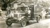 Bearded gents police patrol wagon in the Seymour Centennial parade